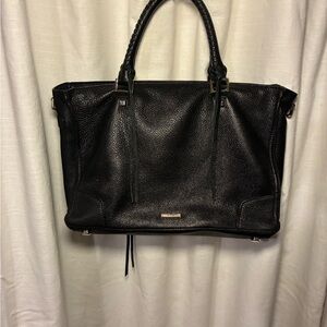 Black Leather Tote Bag